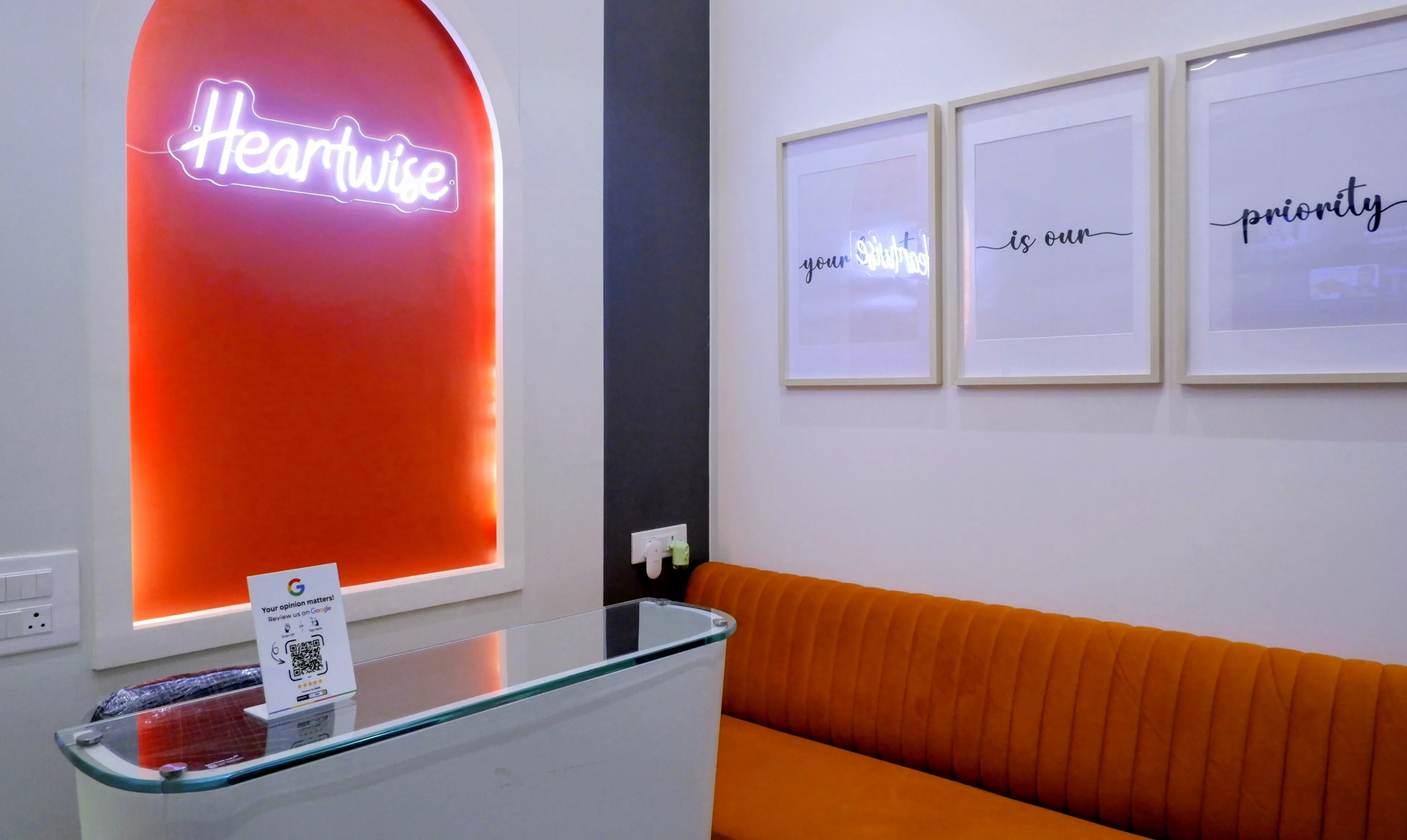 Dr. Amit Singh cardiologist clinic reception desk